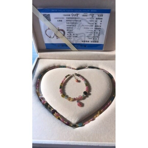 Multi-Colored Tourmaline Bracelet/Neckla - Picture 1 of 5